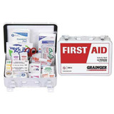 Sim Supply First Aid Kit w/House,80pcs,3x7",WHT  54553