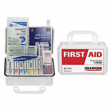 Sim Supply First Aid Kit w/House,57pcs,3x5",WHT  54590