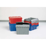 Orbis Attached Lid Container,Blue,Solid,HDPE FP151 Blue