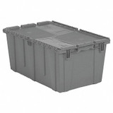 Orbis Attached Lid Container,Gray,Solid,HDPE FP243 Grey