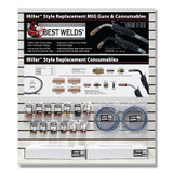 Miller Style Replacement MIG Guns and Consumables Display