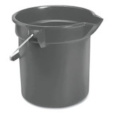 Brute Round Bucket, 10 qt, Gray