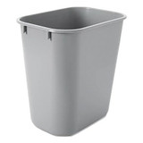 Deskside Wastebaskets, 3 gal, Plastic, Gray