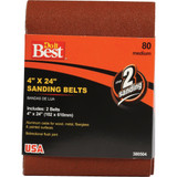 Do it Best 4 In. x 24 In. 80 Grit Heavy-Duty Sanding Belt (2-Pack) 380504GA