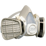 3m Half Mask Respirator Kit,S,Gray 5101