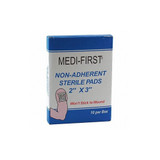 Medique Non-Adherent Pad,White,3"L,2"W,PK10 64212