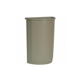 Rubbermaid Commercial Trash Can,Half Round,21 gal.,Beige FG352000BEIG