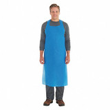 Ansell Bib Apron,Univ,Blue,Polyethylene,PK100  56-230