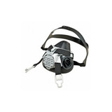 Msa Safety Half Mask Respirator,Silicone,Black 10102184