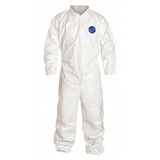 Dupont Collared Coverall,Elastic,White,2XL,PK25  TY125SWH2X0025NF