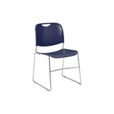 National Public Seating Stacking Chair, Poly, Navy Blue,PK4 8505