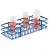 Heathrow Scientific Test Tube Rack,Epoxy-Coated Steel,Blue HS120085