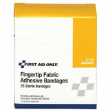 First Aid Only Fingertip Bandages,2"x1.75",Fabric,PK25 G128