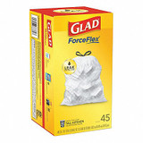 Glad Trash Bag,13 gal.,White,PK45 78362