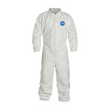 Dupont Collared Coveralls,M,Wht,Tyvek 400,PK6 TY125SWHMD0006G1