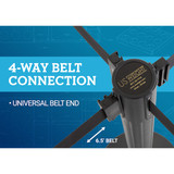 Us Weight Barrier Post with Belt,HDPE,Black,PK2 U2000