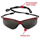 Kleenguard Safety Glasses, Gray, Anti-Fog, Red 22611