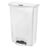 Rubbermaid Commercial Trash Can,Rectangular,24 gal.,White 1883561