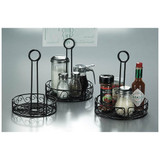 American Metalcraft Round Condiment Rack,9 in H,Black WBCC8