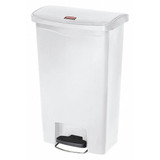 Rubbermaid Commercial Trash Can,Rectangular,13 gal.,White  1883557