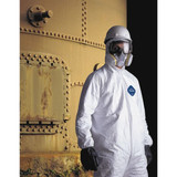 Dupont Hooded Coveralls,4XL,Wht,Tyvek 400,PK25 TY127SWH4X002500
