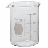 Kimble Chase Beaker,150 mL,81 mm H,57 mm Dia,PK48 14000-150