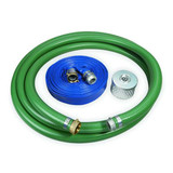 Sim Supply Pump Hose Kit,4" Connect,PVC Hose  1ZNC4