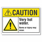 Lyle Hot Caution Rflctv Label,3.5inx5in LCU3-0028-RD_5x3.5