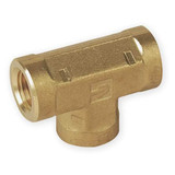 Parker Female Tee, Brass, 1/4 in Pipe Size, NPT 4-4-4 FT-B