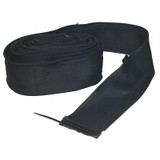 4 in x 22 ft, Large, Black Nylon, Cable Cover with Zipper