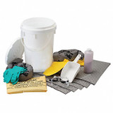 Brady Spc Absorbents Spill Kit, Chem/Hazmat, White  SKA-BKTACID