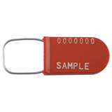 Tydenbrooks Padlock Seals,Red,Unfinished,PK100  1069498