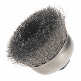 Weiler Crimped Wire Cup Brush,3 In.,0.014 In. 93240