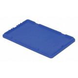 Lewisbins Lid,Blue,Polyethylene,20.4 in CSN2012-1 BLUE