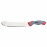Clauss Butcher Knife,10" Blade,Gray/Red Handle  18749