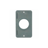 Hubbell Wiring Device-Kellems Outlet Box Plate,For 1.39 In dia. Device HBL3052