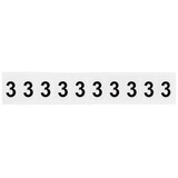 Brady Number Label,1-1/2"H,1-11/64"W,PK10 9713-3