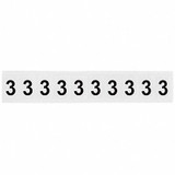 Brady Number Label,1-1/2"H,1-11/64"W,PK10 9713-3