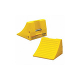 Checkers Wheel Chock,11 In H,Urethane,Yellow MC3009