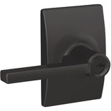 Schlage Latitude Lever Matte Black Keyed Entry Lock  F51ALAT622