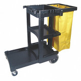 Rubbermaid Commercial Janitor Cart,38 in H,32 gal Cap.  FG617388BLA