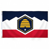 Nylglo Utah Flag,4x6 Ft,Nylon 145370