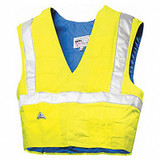 Techniche Cooling Vest,Hi-Vis Yellow,5to10 hr,L/XL  6538 L/XL