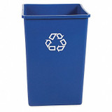 Rubbermaid Commercial Recycling Container,Blue,35 gal. FG395873BLUE
