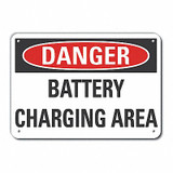 Lyle Battery Chargin Danger Sign,10x14in,Alum LCU4-0440-NA_14X10