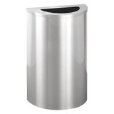 Glaro Trash Can,Half Round,14 gal.,Silver 1891-SA-SA