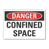Lyle Confined Space DangerLbl,3.5x5in,Polyest LCU4-0364-ND_5X3.5