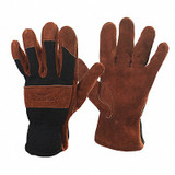 Condor Leather Gloves,Suede Cowhide,Brown,XL,PR 48WU52
