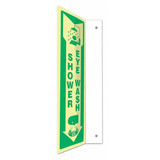 Condor Safety Sign,18 inx4 in,PETG 480W38