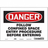 Condor Safety Sign,7 inx10 in,Vinyl 465M54